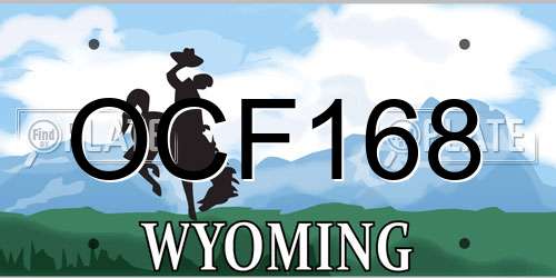 OCF168 Wyoming License Plate