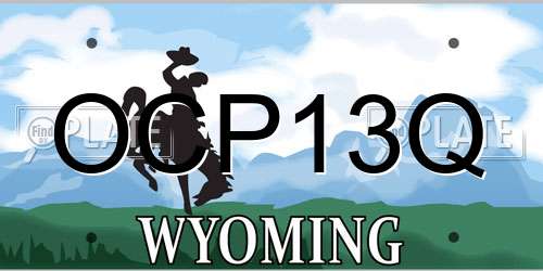 OCP13Q Wyoming License Plate