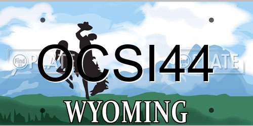 OCSI44 Wyoming License Plate