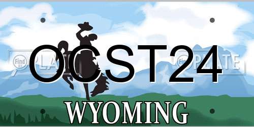 OCST24 Wyoming License Plate