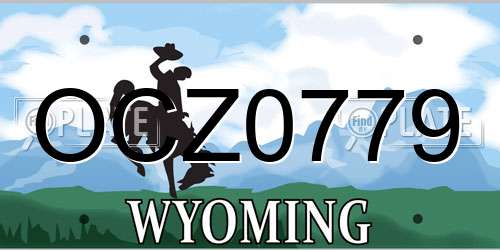 OCZ0779 Wyoming License Plate