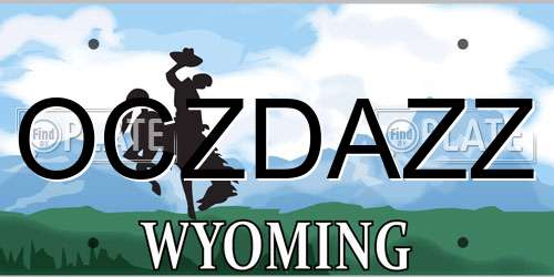 OCZDAZZ Wyoming License Plate