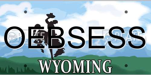 OEBSESS Wyoming License Plate