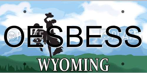 OESBESS Wyoming License Plate
