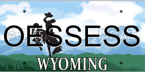 OESSESS Wyoming License Plate