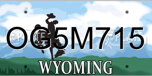 OG5M715 Wyoming License Plate