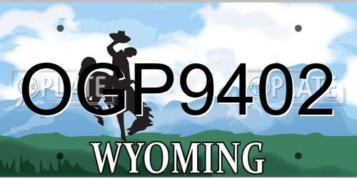 OGP9402 Wyoming License Plate