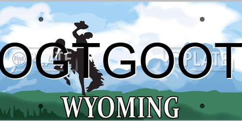 OGTGOOT Wyoming License Plate