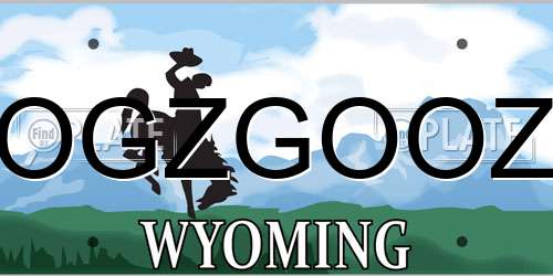 OGZGOOZ Wyoming License Plate