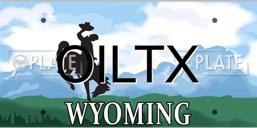 OILTX Wyoming License Plate
