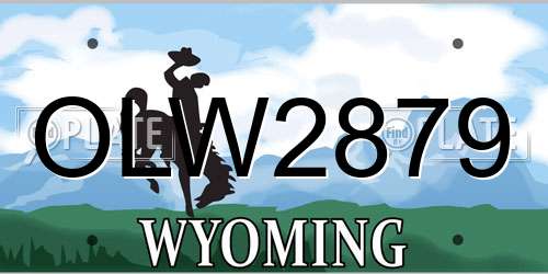 OLW2879 Wyoming License Plate