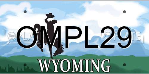 OMPL29 Wyoming License Plate
