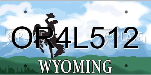 OR4L512 Wyoming License Plate