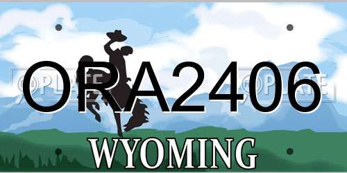 ORA2406 Wyoming License Plate
