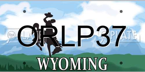 ORLP37 Wyoming License Plate