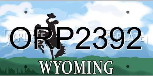 ORP2392 Wyoming License Plate
