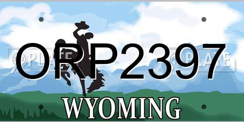 ORP2397 Wyoming License Plate