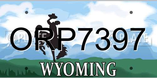 ORP7397 Wyoming License Plate
