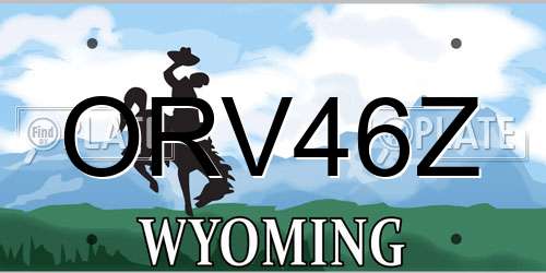 ORV46Z Wyoming License Plate