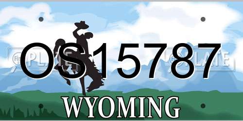 OS15787 Wyoming License Plate