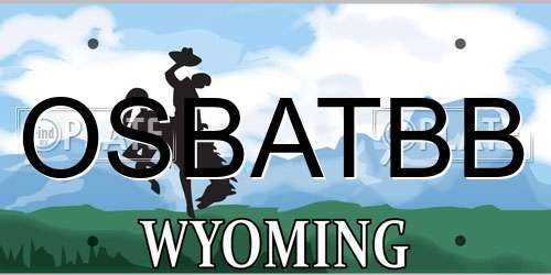 OSBATBB Wyoming License Plate