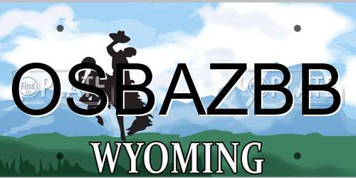 OSBAZBB Wyoming License Plate