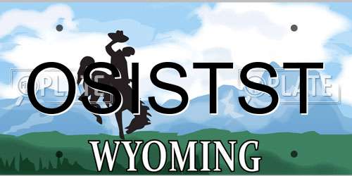 OSISTST Wyoming License Plate