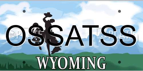 OSSATSS Wyoming License Plate