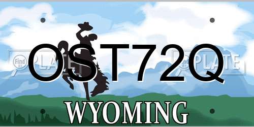 OST72Q Wyoming License Plate