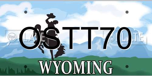 OSTT70 Wyoming License Plate
