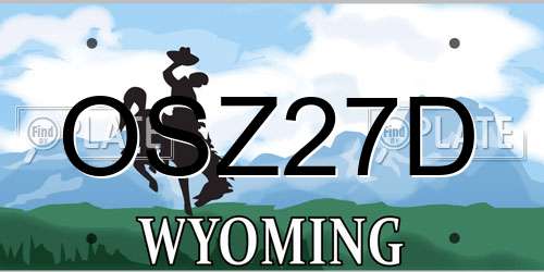 OSZ27D Wyoming License Plate
