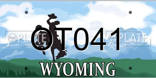 OT041 Wyoming License Plate