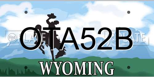 OTA52B Wyoming License Plate