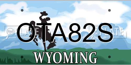 OTA82S Wyoming License Plate