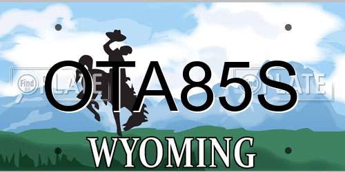 OTA85S Wyoming License Plate