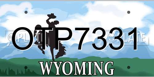 OTP7331 Wyoming License Plate