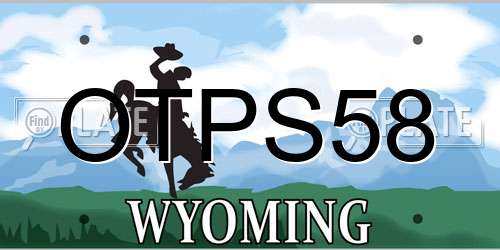OTPS58 Wyoming License Plate