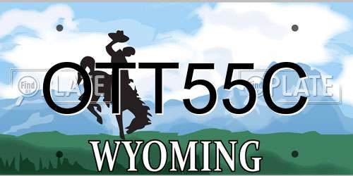 OTT55C Wyoming License Plate