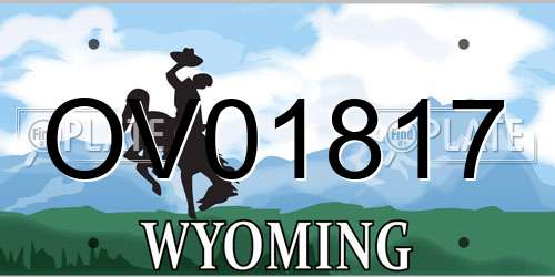 OV01817 Wyoming License Plate
