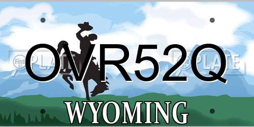 OVR52Q Wyoming License Plate