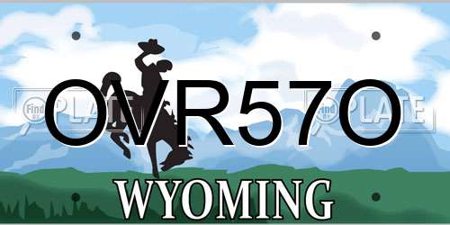 OVR57O Wyoming License Plate
