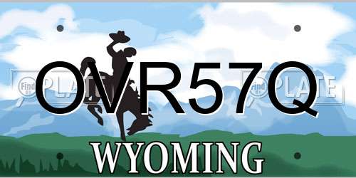 OVR57Q Wyoming License Plate