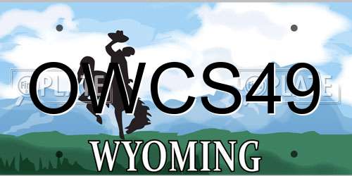OWCS49 Wyoming License Plate