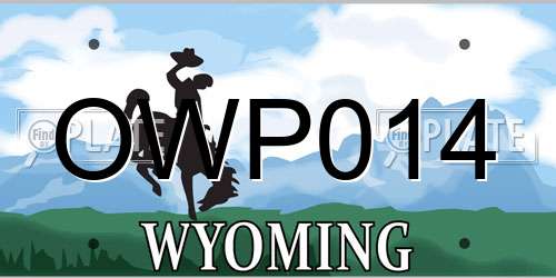 OWP014 Wyoming License Plate