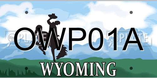 OWP01A Wyoming License Plate