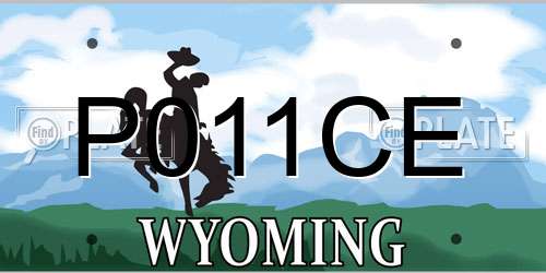 P011CE Wyoming License Plate