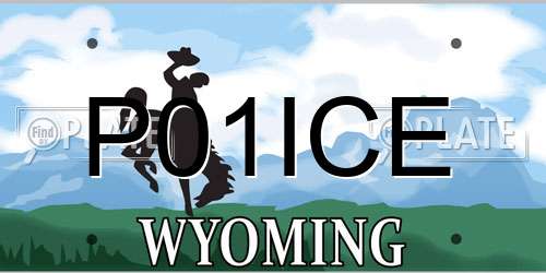 P01ICE Wyoming License Plate