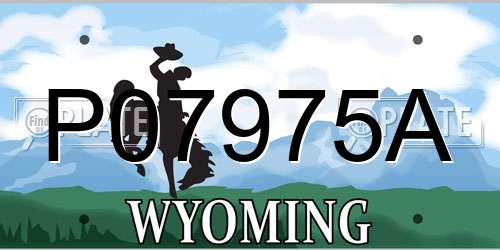 P07975A Wyoming License Plate