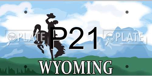 P21 Wyoming License Plate