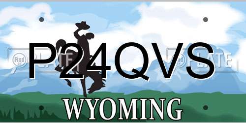 P24QVS Wyoming License Plate